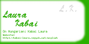 laura kabai business card